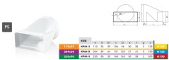 Prechodová redukcia z okrúhleho Ø150mm na hranaté 220/90mm