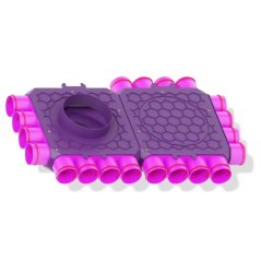 Jednoradový štvorstranný priechodný rozdeľovač 20x75/200-200, MAX-VENT