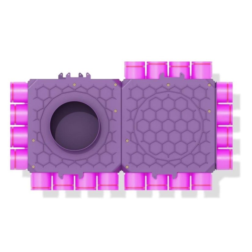 Rozdeľovač štvorstranný jednoradový 20x75/200, MAX-VENT