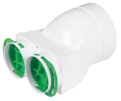 Plastový KLO box prechodný 2x75/125, HDPE