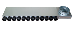 Rozdeľovač jednostranný jednoradový ľavý/pravý 12x50/160 (12+0+0+0) samotesniaci