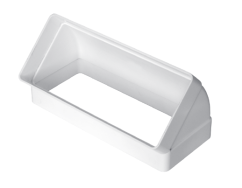 Plastové koleno hranaté vertikálne 204/60mm, 45°