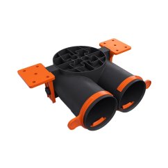 Plastový KLO box 2×75/125, ERGOVENT AERO PRO slim