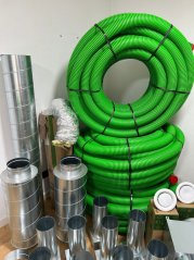 Kompletní sada pro svépomocnou montáž rekuperace dům 140 m² – rozvod Ø90 mm