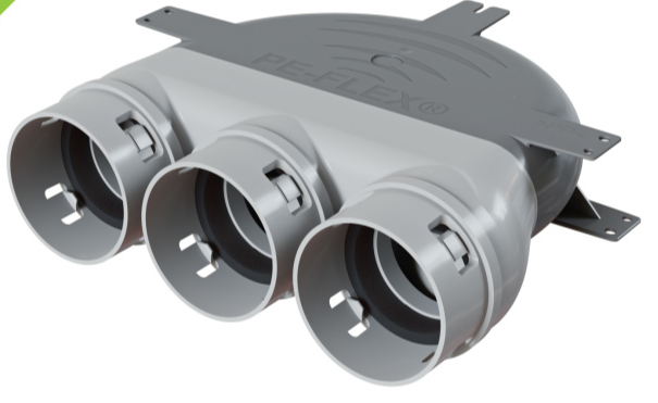 Rozdeľovač 3x75/125 - stropná - vonkajšia vsuvka