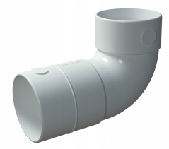 Plastové koleno pre FLEX potrubie Ø75mm