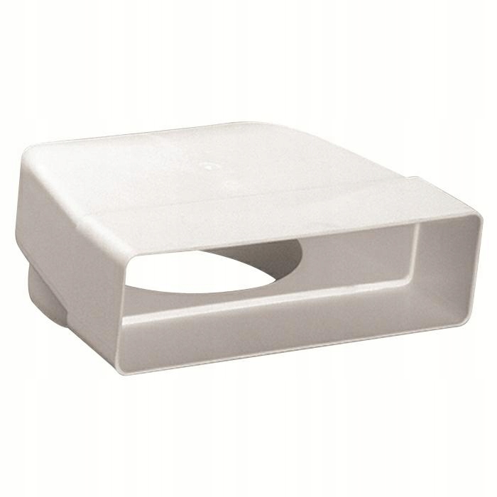 Prechodové koleno z okrúhleho Ø150mm na hranaté 204/60mm, 90°.