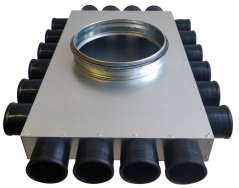 Rozdělovač čtyřstranný jednřadý 20x50/200 (4+6+4+6) samotesnicí.