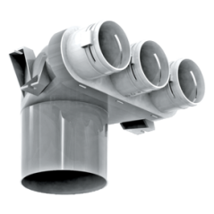 Plastový KLO box 3x75/125, FlexiVent