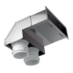 Kovový konektor do steny 2x75mm/200x55mm 90° FlexiVent