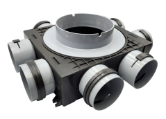 Štvorstranný rozdeľovač Forvent Reku Pro 7×75/160