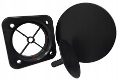 Přívodní-odvodní směrový anemostat s panelem 125 mm, černý
