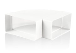 Plastové koleno hranaté horizontálne 75x150 mm, 90°