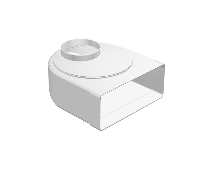 Prechodové koleno z okrúhleho Ø150mm na hranaté 220/90mm, 90°