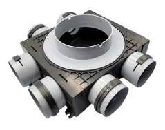 Trojstranný rozdeľovač Forvent Reku Pro 6×75/160