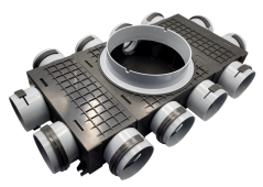 Štvorstranný rozdeľovač Forvent Reku Pro 12×75/200