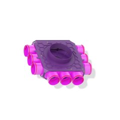 Jednokanálový třístranný průchozí rozdělovač 9x90/200-200, MAX-VENT