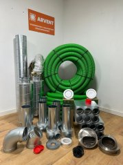 Kompletní sada pro svépomocnou montáž rekuperace dům 60–70 m² – rozvod Ø75 mm