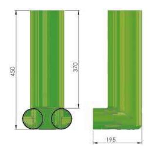 Plastový KLO box 2x75/125, POLIETYLEN