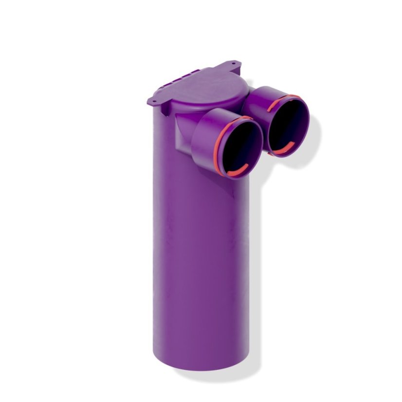 Plastový KLO box 2x90/125, MAX-VENT