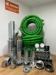 Kompletná sada pre svojpomocnú montáž rekuperácie dom 140 m² - rozvod Ø90mm