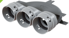 Rozdeľovač 3x75/125 - podlahový - vnútorná vsuvka