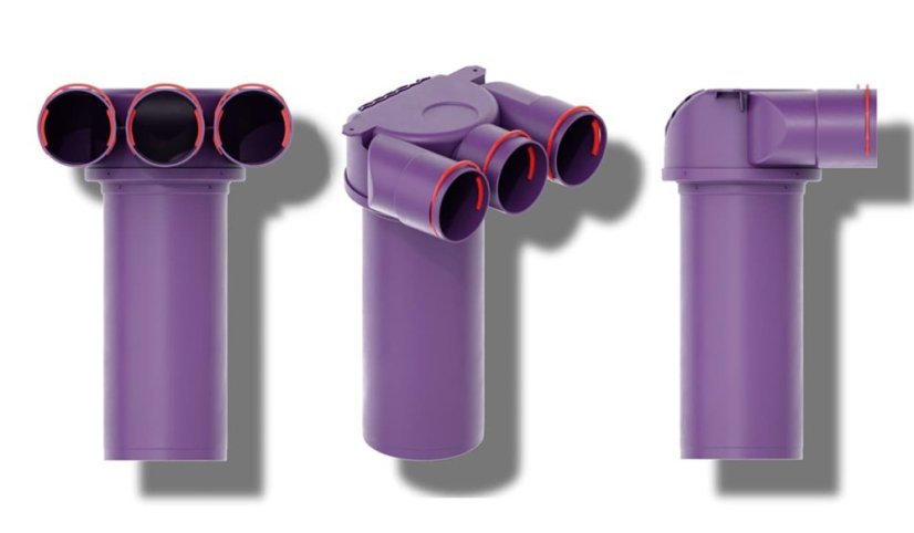 Plastový KLO box 3x75/125, MAX-VENT