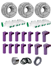 Plastová sada pre svojpomocnú montáž rekuperácie vzduchu pre dom 180 m² - SYSTEM Ø75