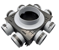 Štvorstranný rozdeľovač Forvent Reku Pro 8×75/160