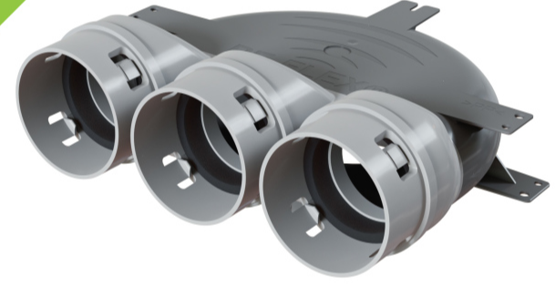 Rozdeľovač 3x75/125 - podlahový - vnútorná vsuvka