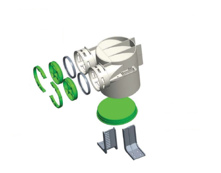 Plastový KLO box 2x90/125, HDPE
