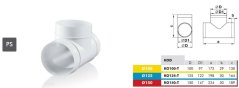 Kulatá odbočka „T“-kus 150/150