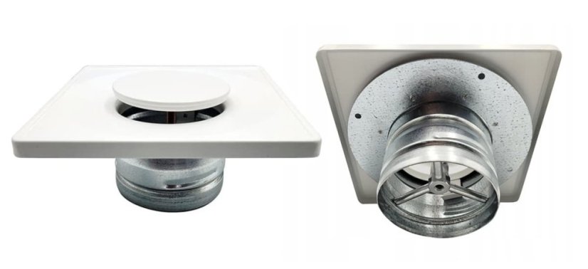 Štvorcový anemostat prívodný-odvodný DARCO, biely