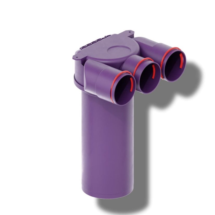 Plastový KLO box 3x75/125, MAX-VENT