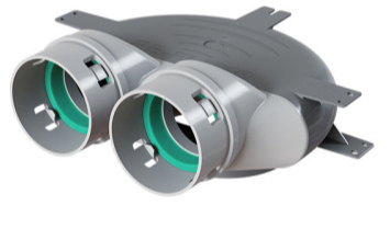 Rozdeľovač 2x90/125 - podlahový - vnútorná vsuvka